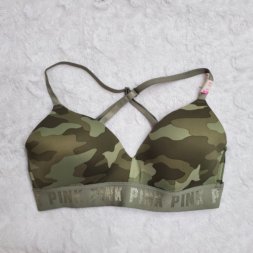 NEW | Victoria Secret PINK | Camo Wireless Bra - Picture 5 of 7